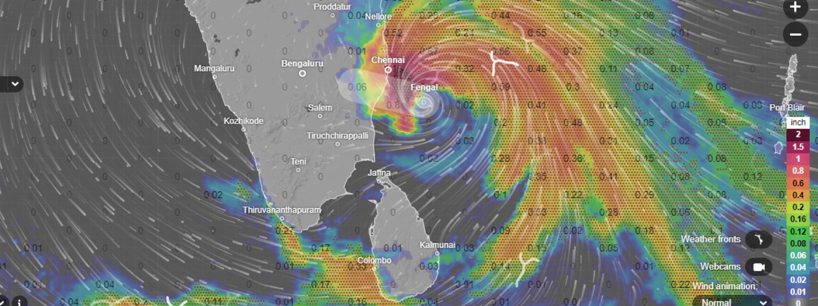 Cyclonic Storm Fengal Moves Away